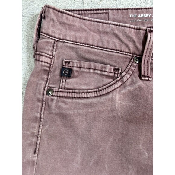 Adriano Goldschmied Woman Size 26 R Purple The Abbey Ankle Mid Rise Super Skinny - Picture 4 of 14